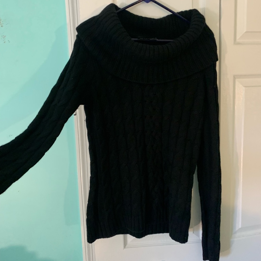 The Limited- Large, Black Cowl-Neck Sweater